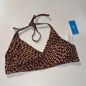 Cupshe Brown Patterned Bikini‎ Top